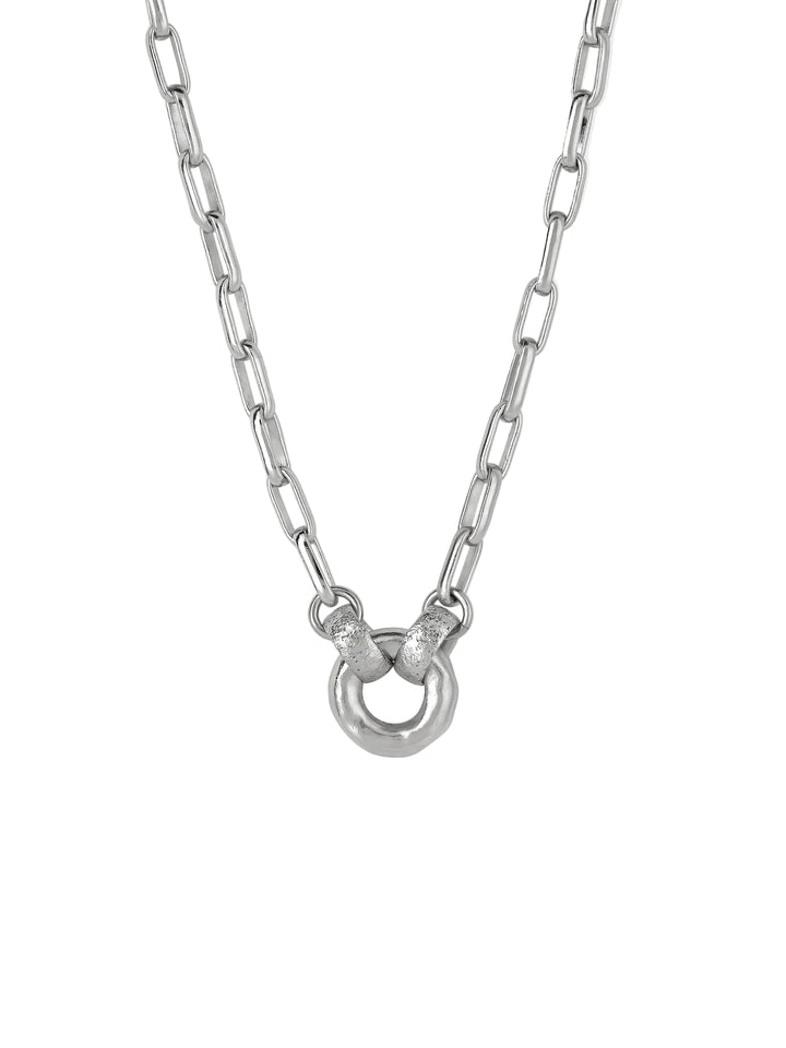 Ebb Interlocked Pendant Necklace - Silver