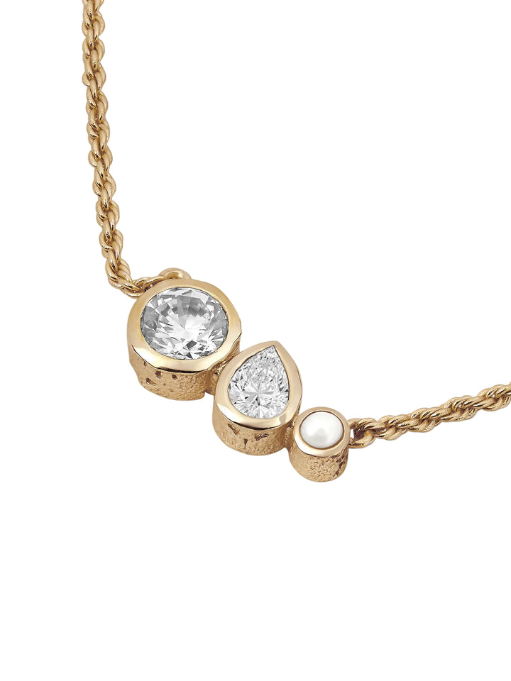 Pure Gold Freshwater Pearl Pendant Necklace