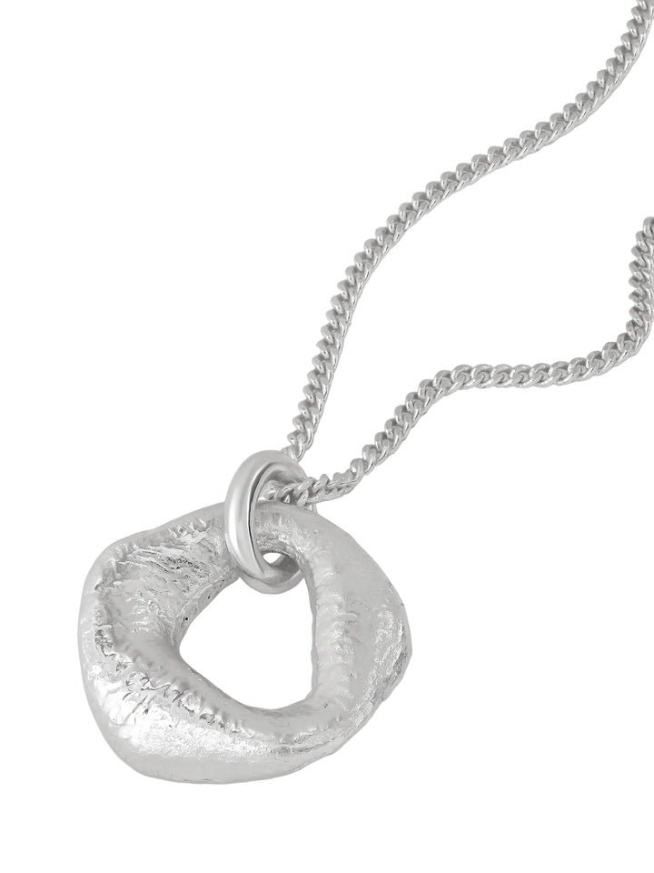 Delta Silver Organic Open Pendant Necklace