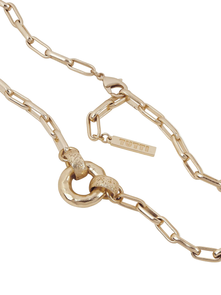Ebb Interlocked Pendant Necklace - Gold