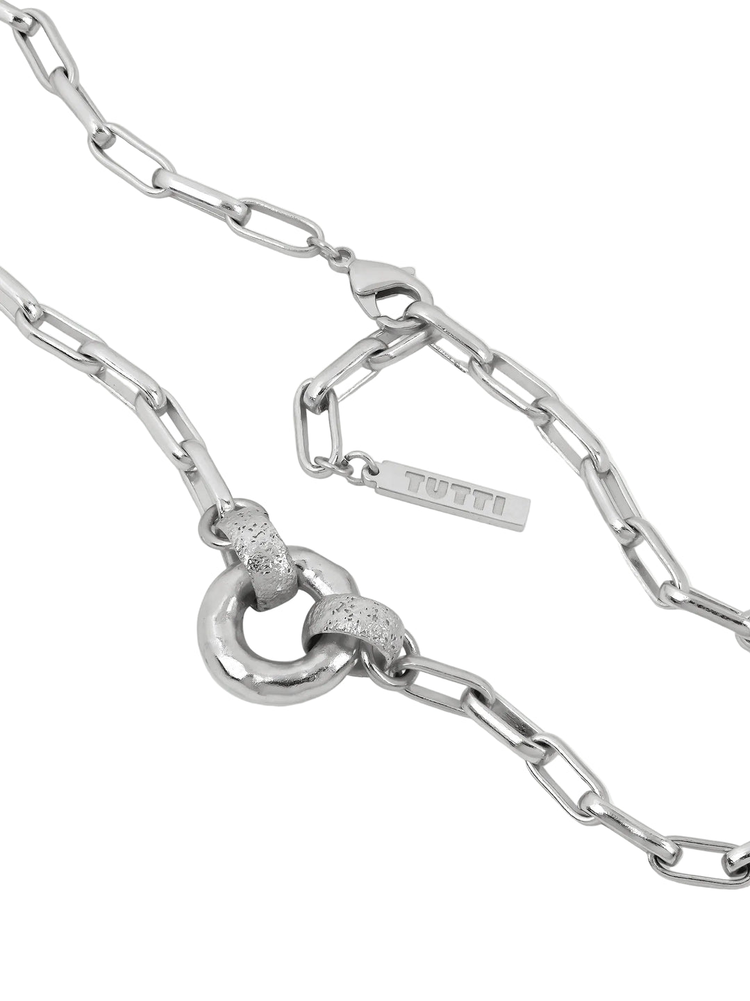 Ebb Interlocked Pendant Necklace - Silver