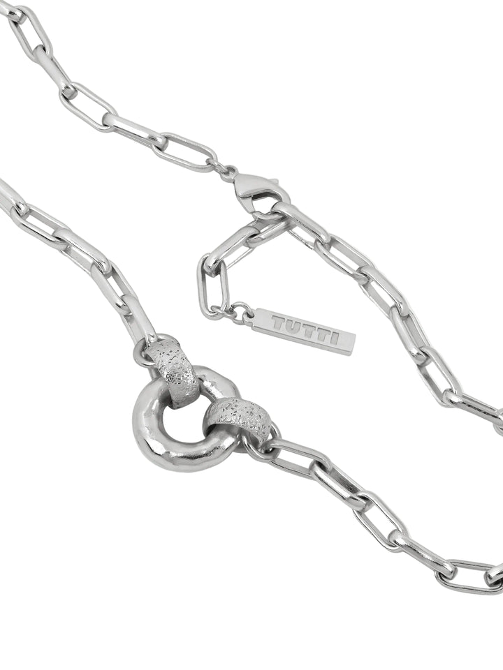 Ebb Interlocked Pendant Necklace - Silver
