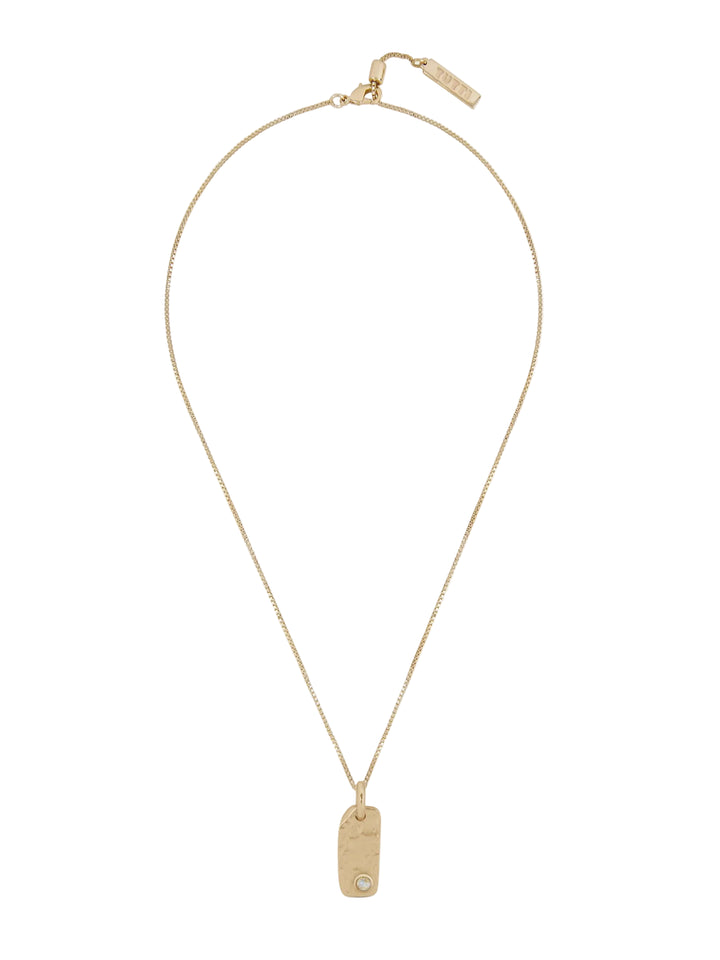 Moonstone Gold Organic Drop Birthstone Necklace