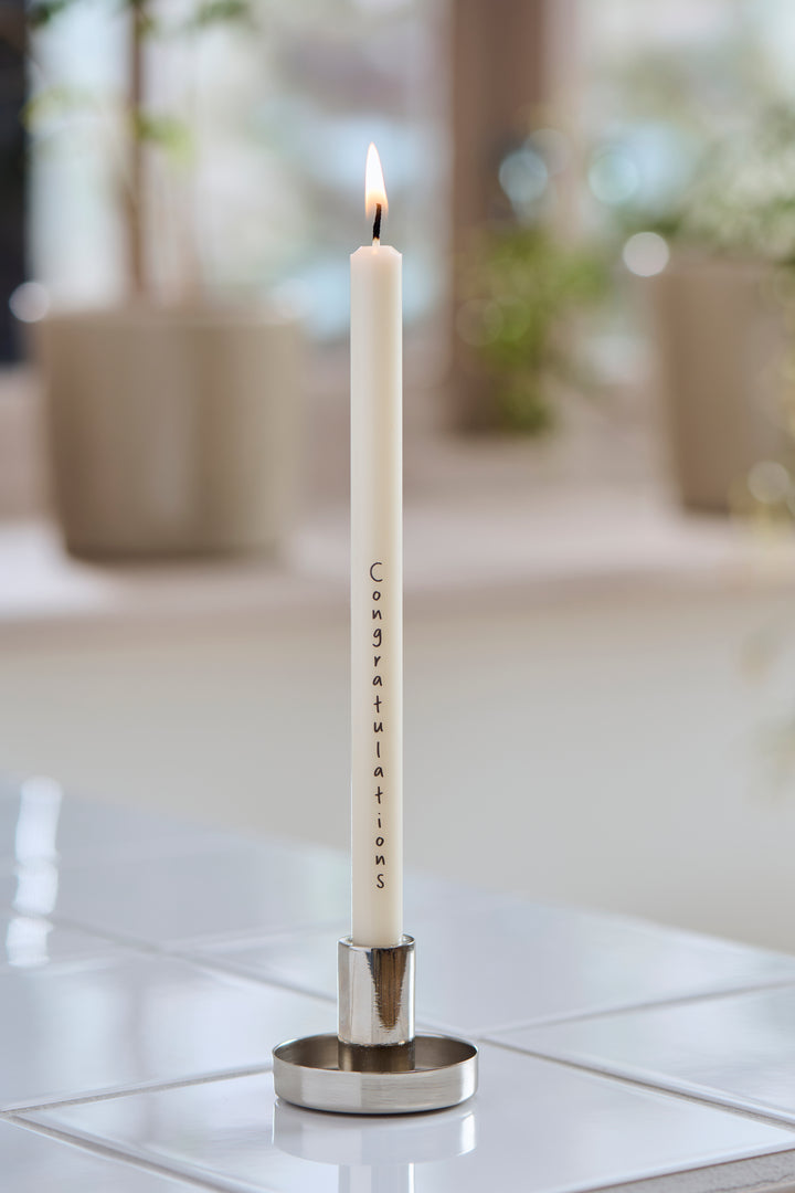 Congratulations Stearin Taper Candle