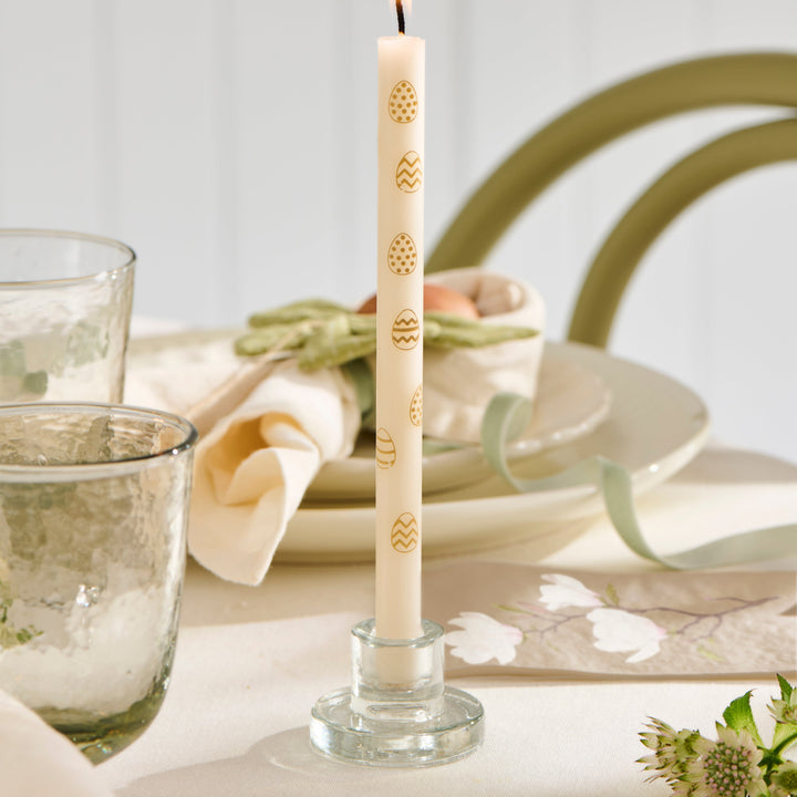 Clear Glass Taper Candle Holder for 1.3cm Candles