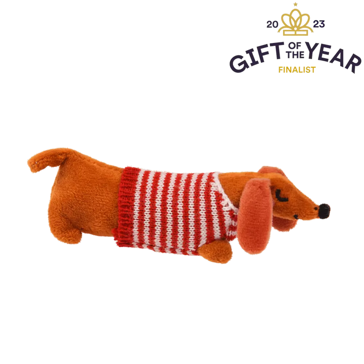 Mini sausage dog in a little box - Sausage Dog soft toy