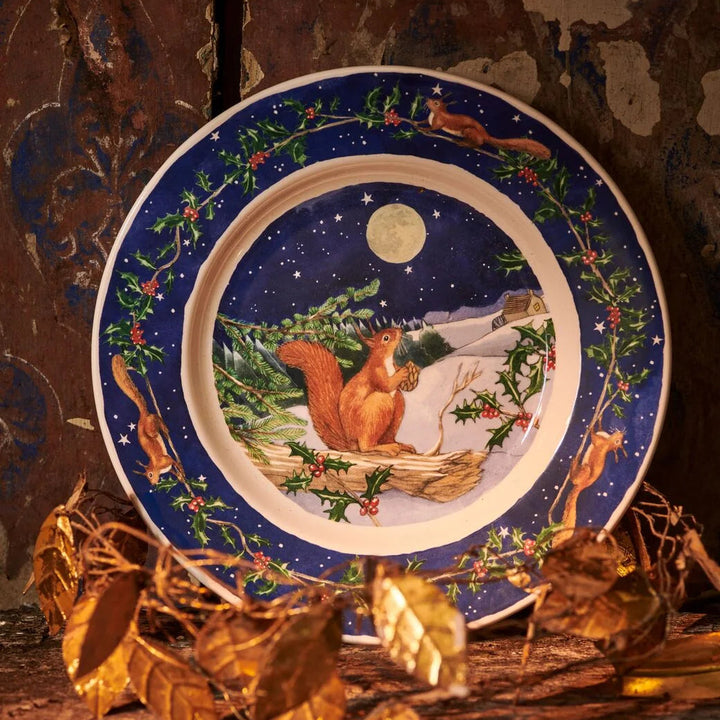 Midnight Squirrel Medium Dinner Plate - 8 1/2 Inch