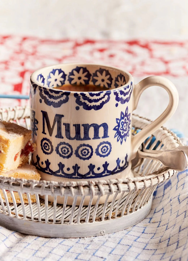 Emma Bridgewater Blue Hen &amp; Border Mum 1/2 Pint Mug
