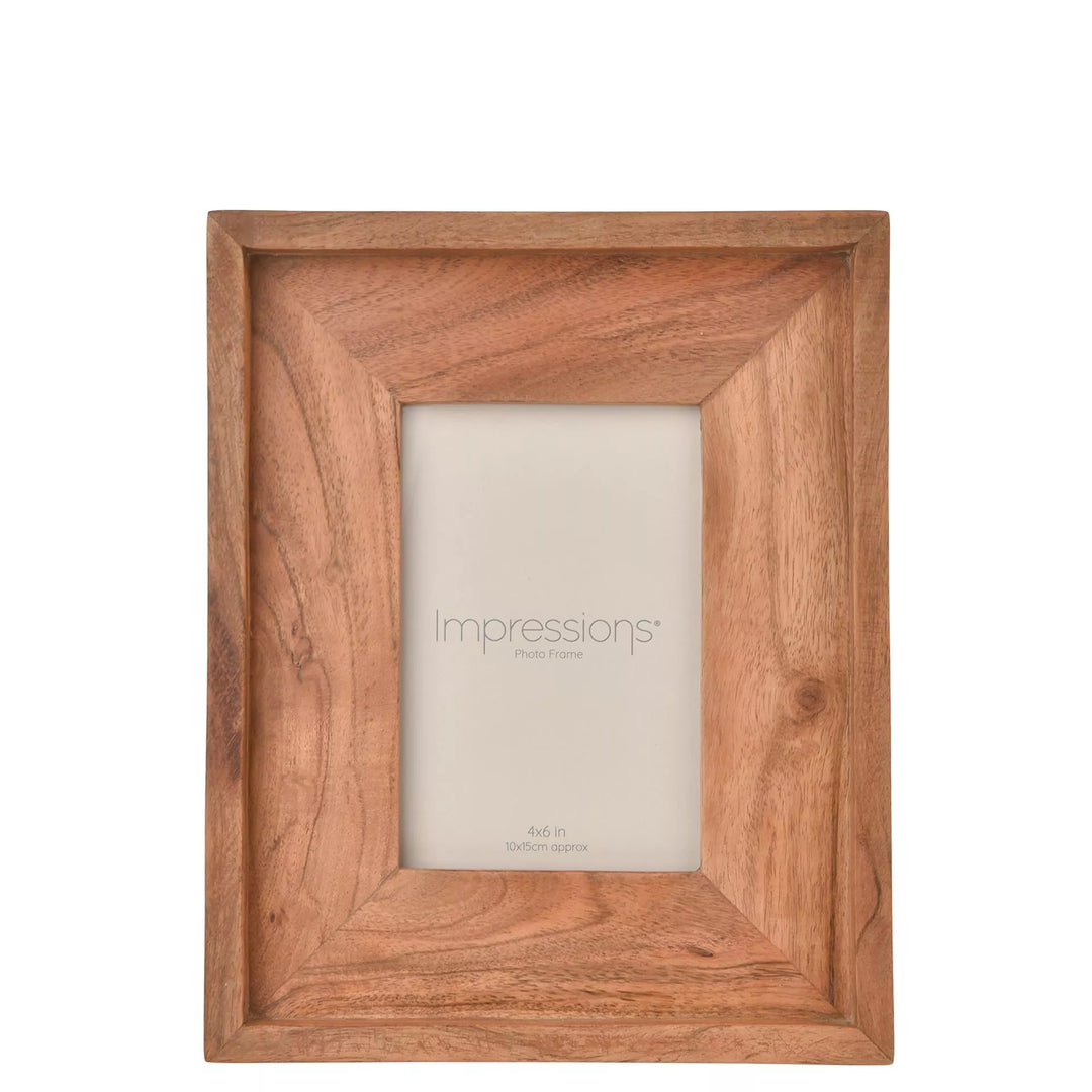 Two-tone brown wooden photo frame by Widdop & Co, designed for 4x6 inch photos, from Cornucopia Home and Gift.