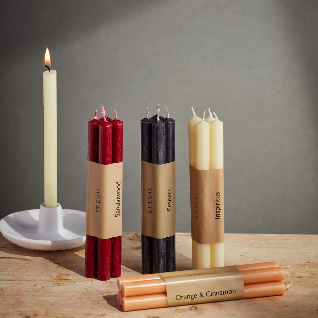 St Eval Embers 1/2" x 6" bundle of 4 wooden sticks from Cornucopia Home and Gift, natural finish, for candles or crafts