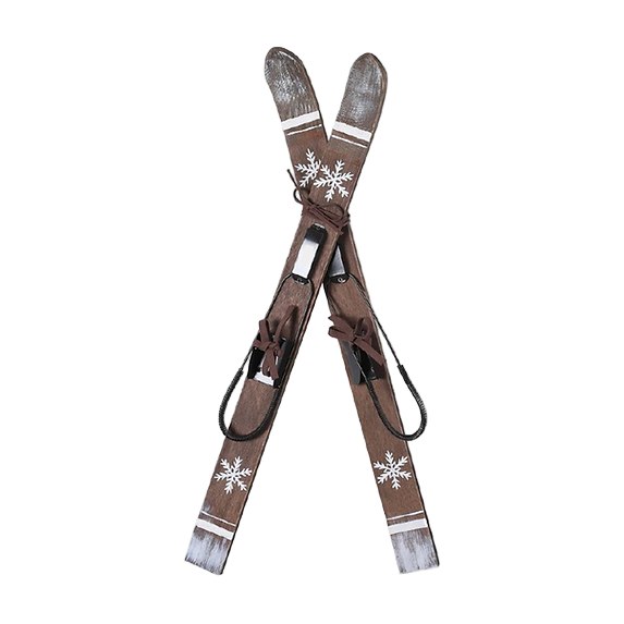 Snowflake Skis Decoration