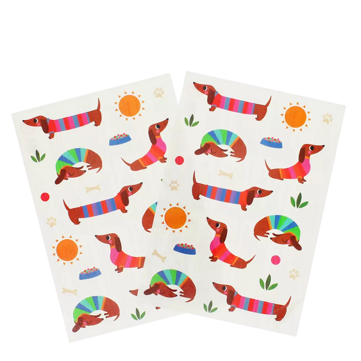 Sunny Sausage Dog Temporary tattoos