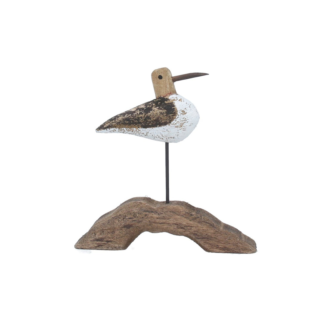 Rustic mini Gisela Graham seagull ornament on a plinth, decorative coastal-themed sculpture for home decor.