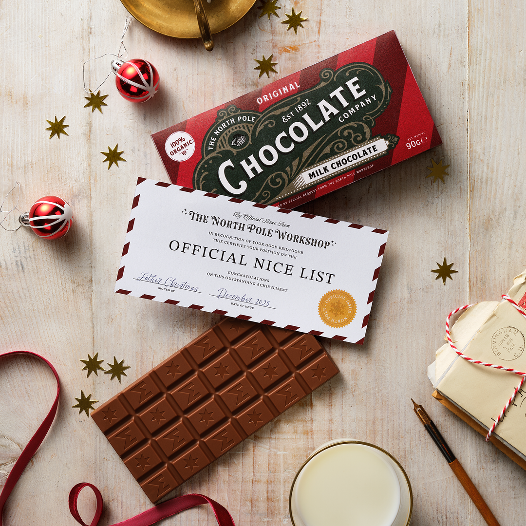 Organic Milk Chocolate Bar + Nice List Certificate