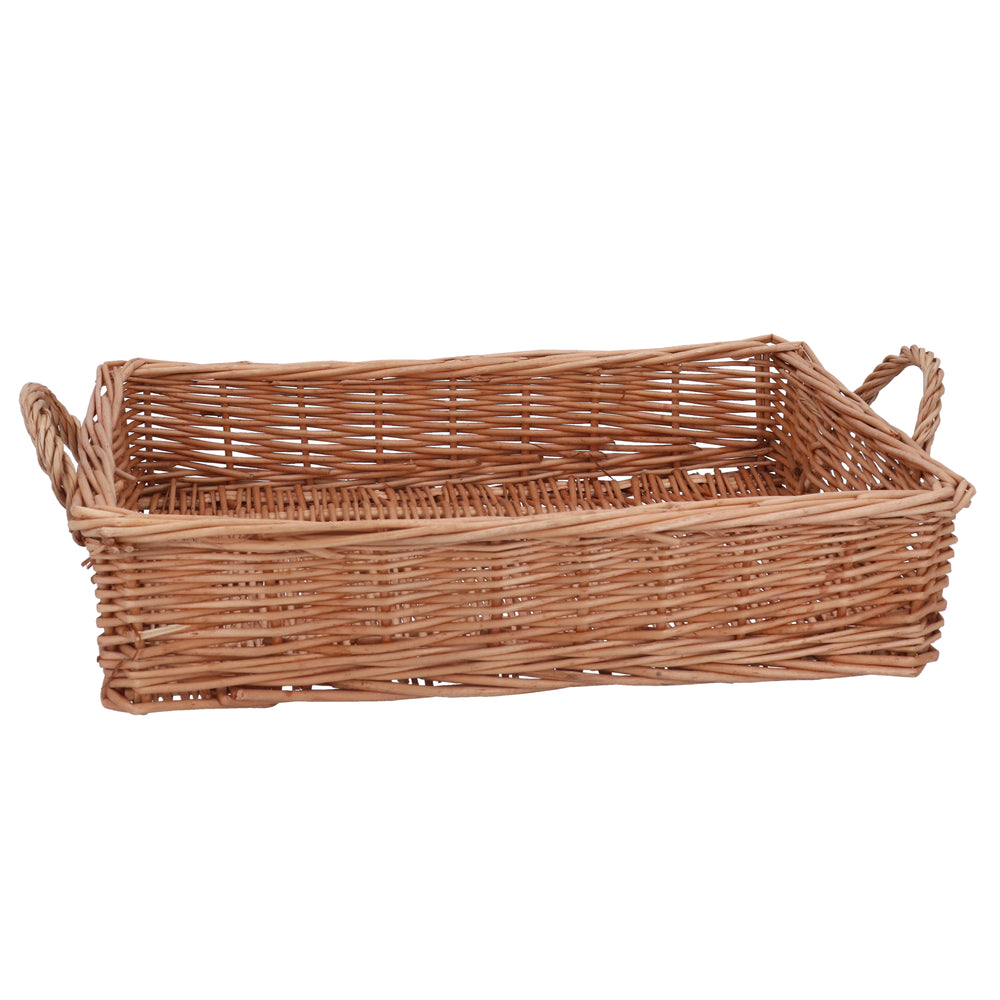 Gisela Graham Halloween wicker tray with handles, decorative woven basket for seasonal decor by Cornucopia Home and Gift