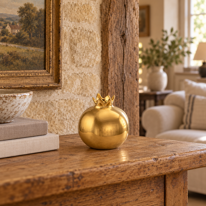 Aragona Shiny Gold Single Flower Vase