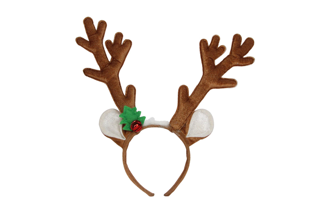 Gisela Graham Christmas reindeer antler and ears hairband with festive holiday design, perfect for seasonal celebrations.