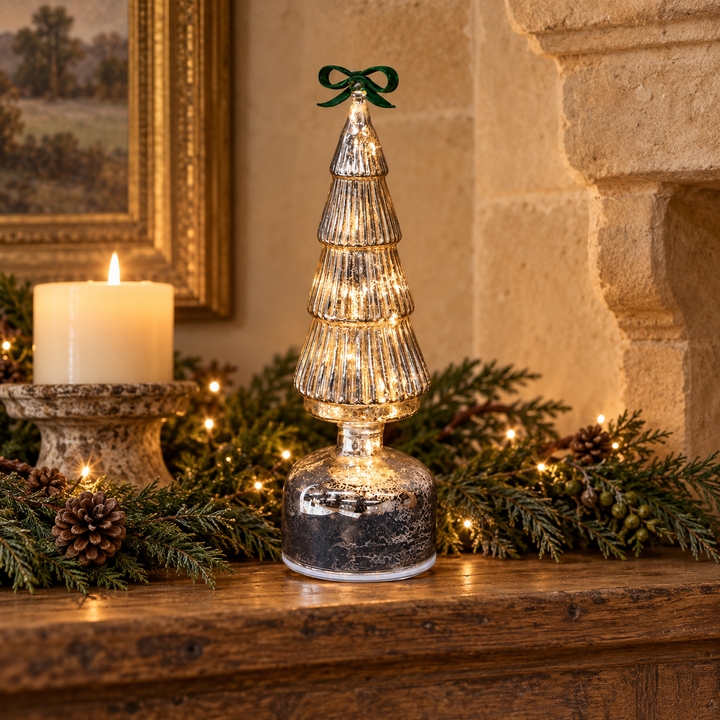 Lit Rotating Bow Tree