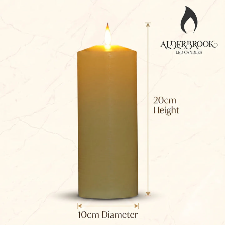 Classic Ivory LED Pillar Candle  - 20cm