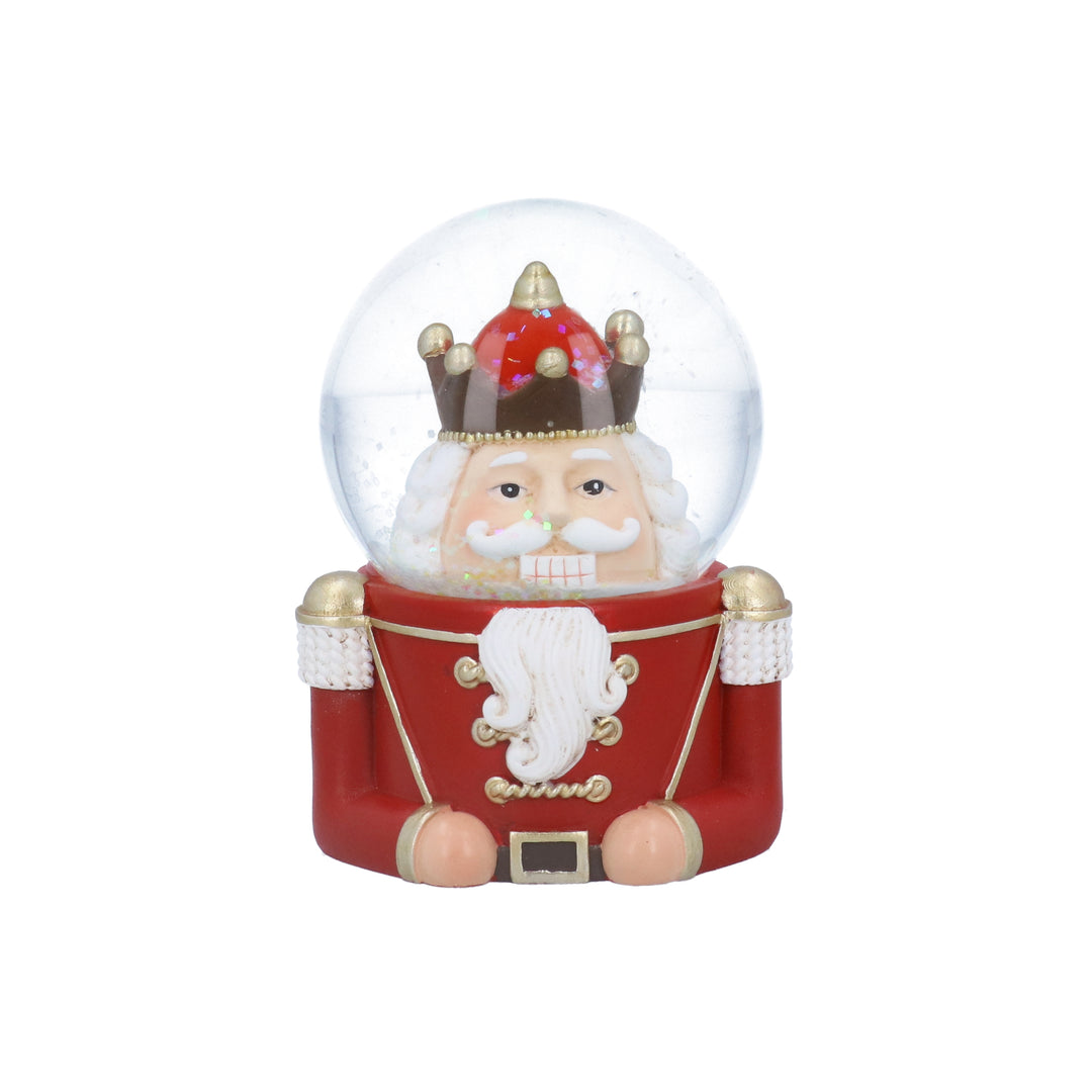 Gisela Graham medium dome nutcracker head ornament for Christmas, featuring detailed festive design by Cornucopia Home and Gift.