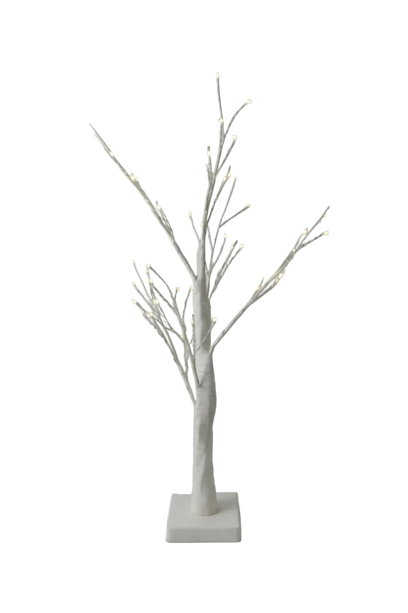 White glitter 60cm LED Christmas tree from Cornucopia Home and Gift, decorative giftware for holiday decor.