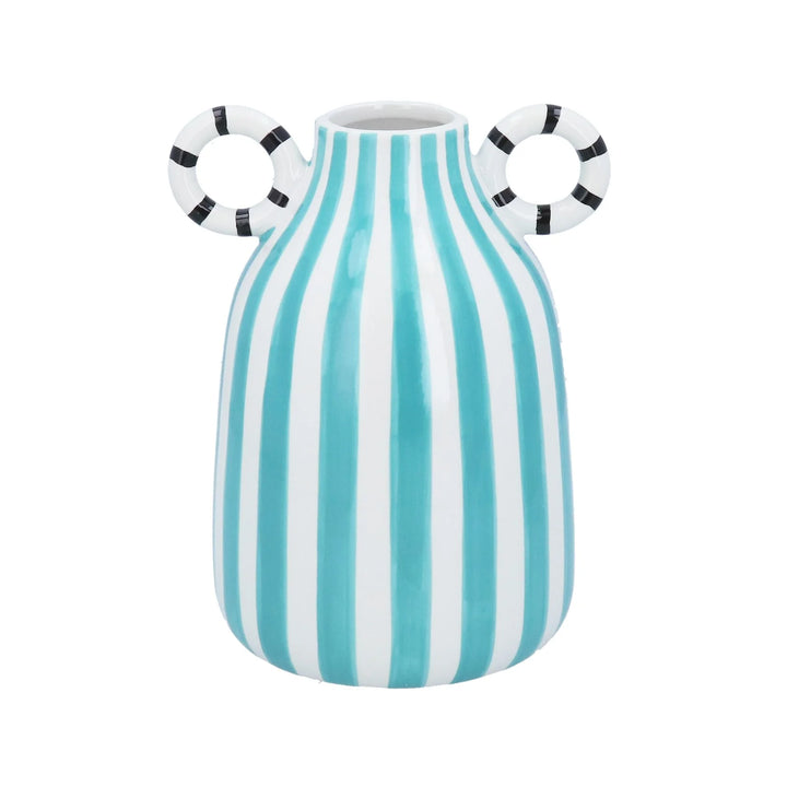 Stripe Modernist Vase - Blue