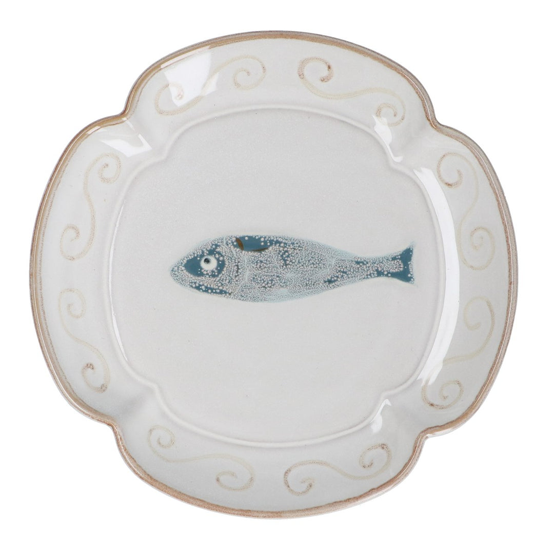 Fish Fluted Stoneware Plate (Medium)