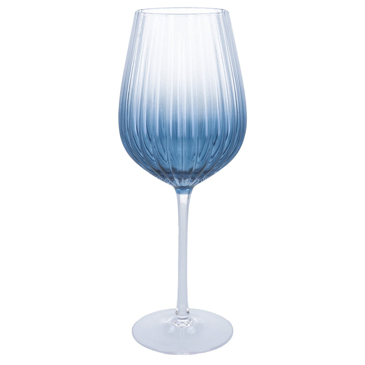 Gisela Graham Ombre Wine Glass - Blue