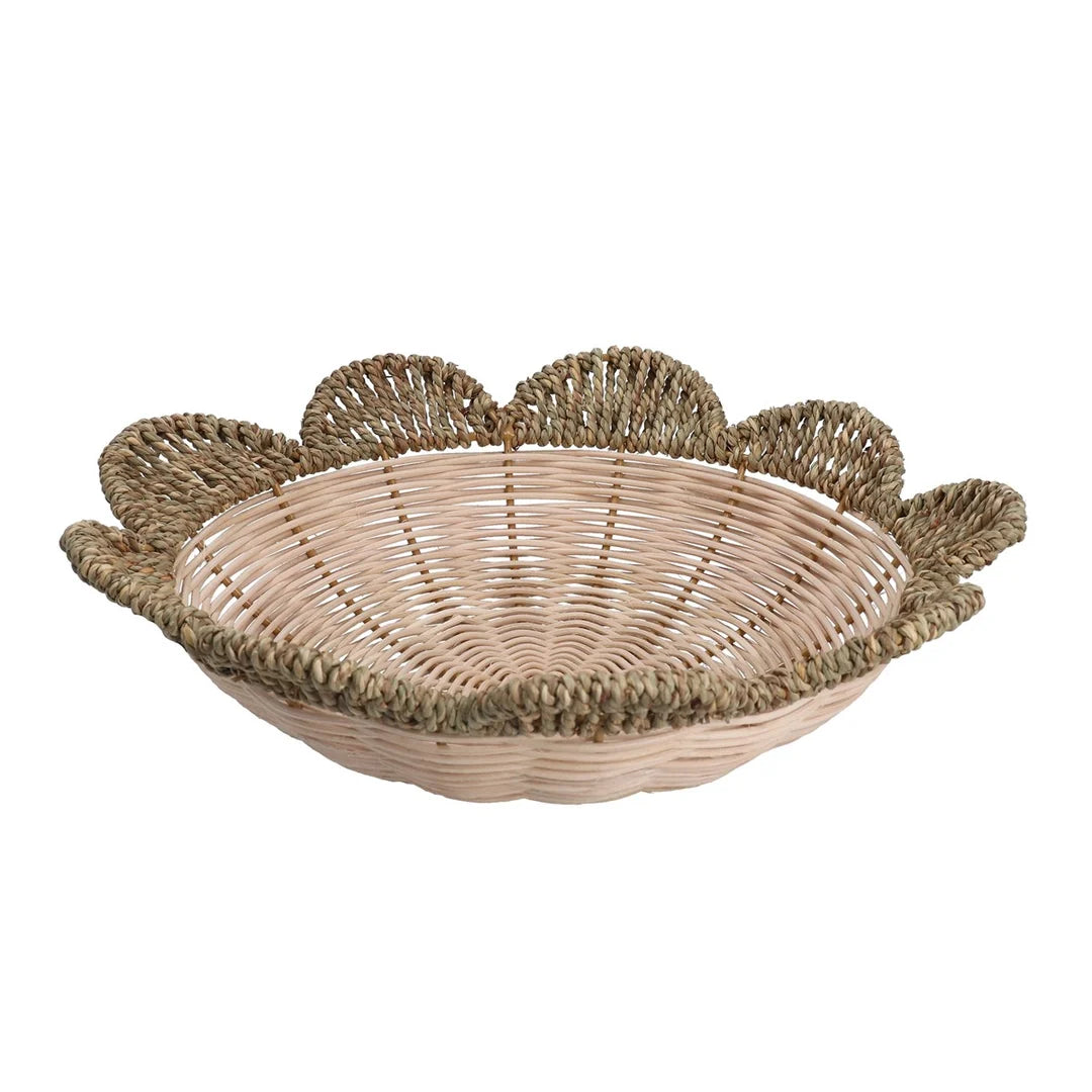 Medium Rattan Flower Basin Basket