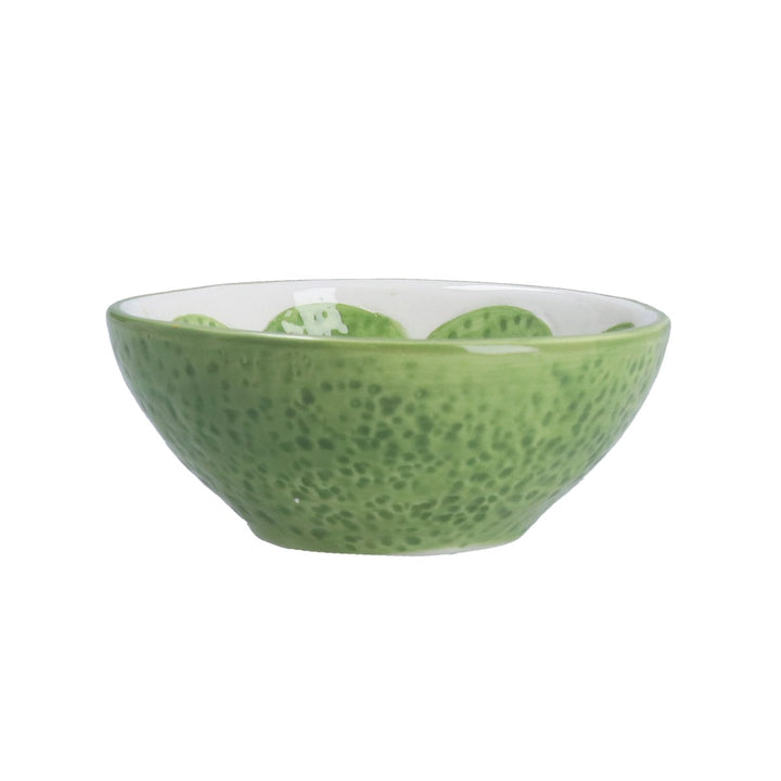 Mini Lime Slice Ceramic Pinch Bowl - Green