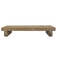 Large Natural Wood Rectangle Riser