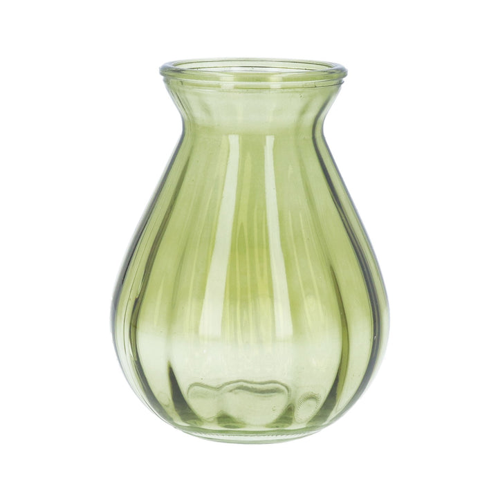 Green Glass Posy Vase – Decorative Floral Bud Vase