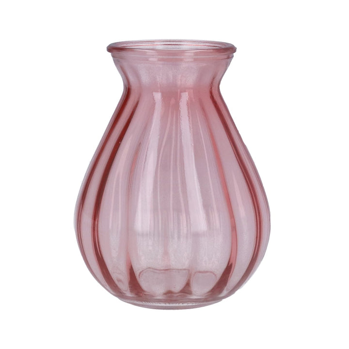 Pink Glass Posy Vase - Decorative Floral Bud Vase