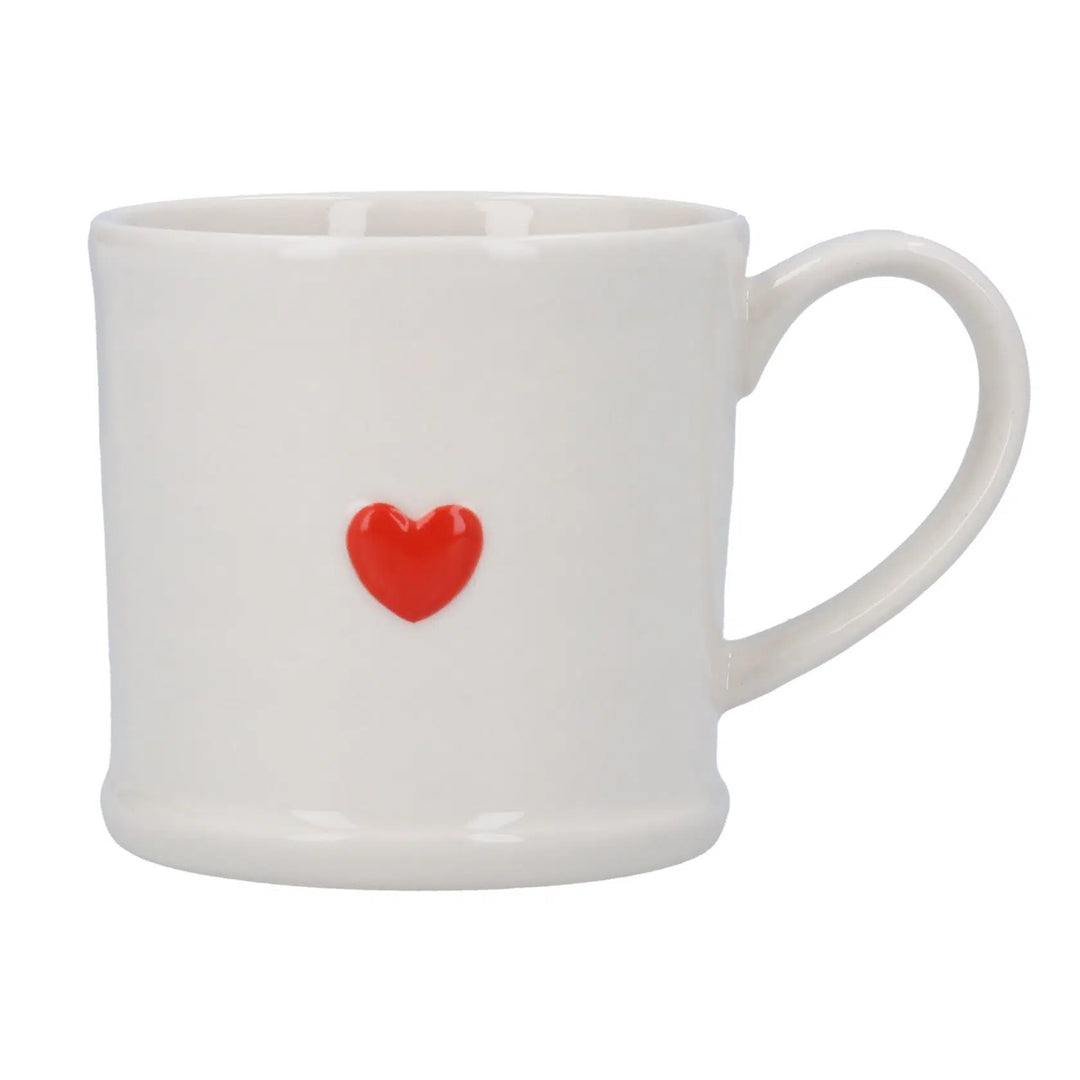 Red Heart Stoneware Mug