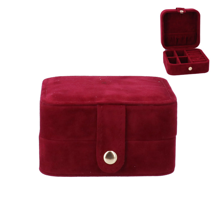 Ruby Velvet Square Jewellery Box