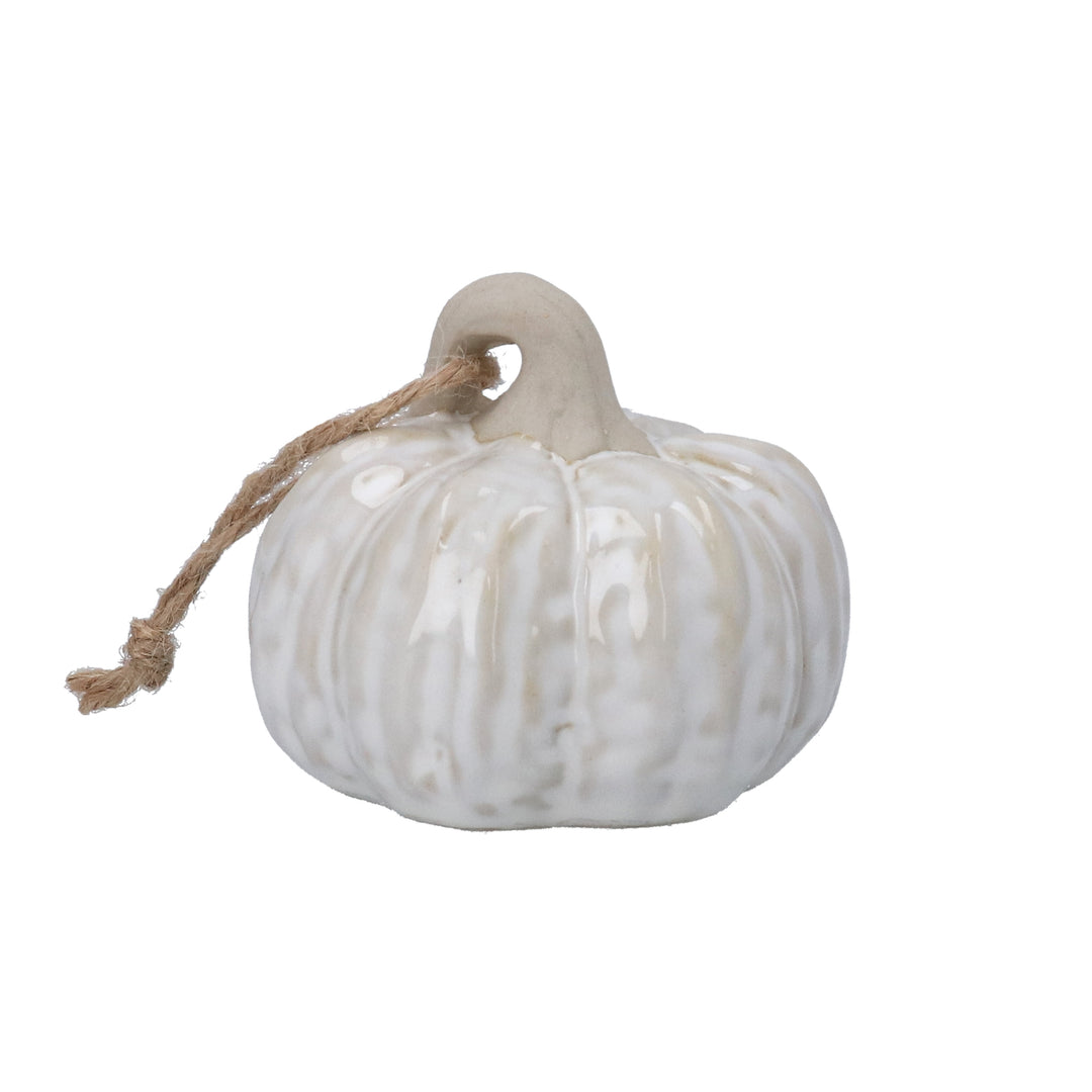 White Porcelain Pumpkin Hanging Decoration