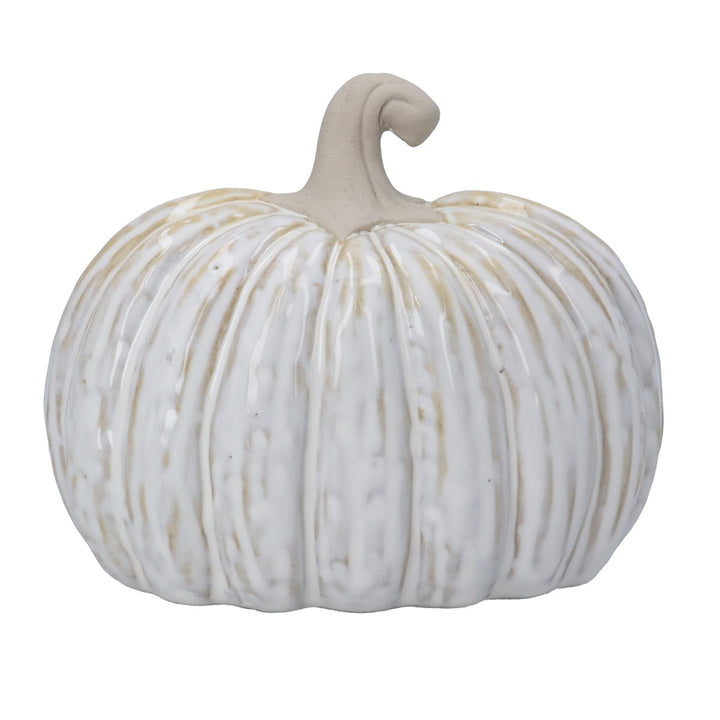 White Porcelain Pumpkin Ornament