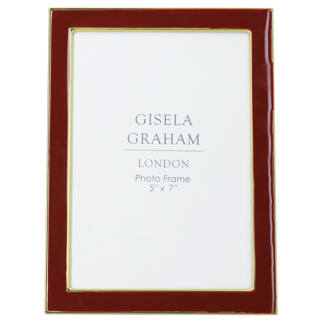 Burgundy Metal Edge Photo Frame, 5x7