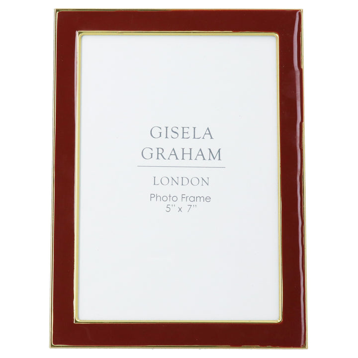 Burgundy Metal Edge Photo Frame, 5x7