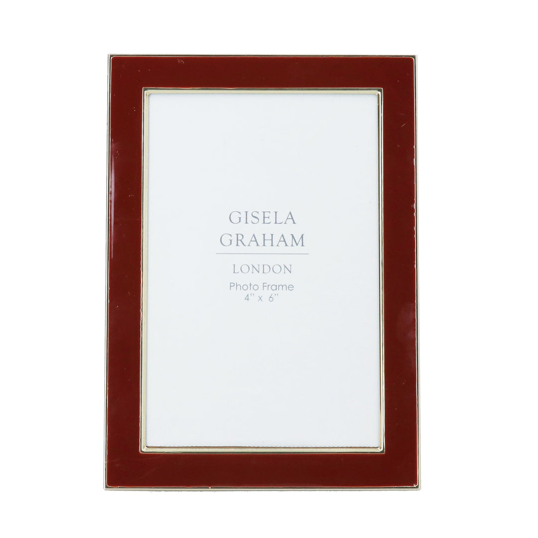 Burgundy Metal Edge Photo Frame, 4x6