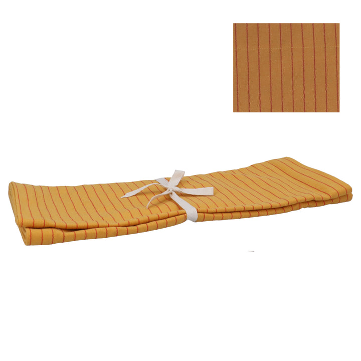 Turmeric Stripe Cotton Mix Table Runner 40x200cm