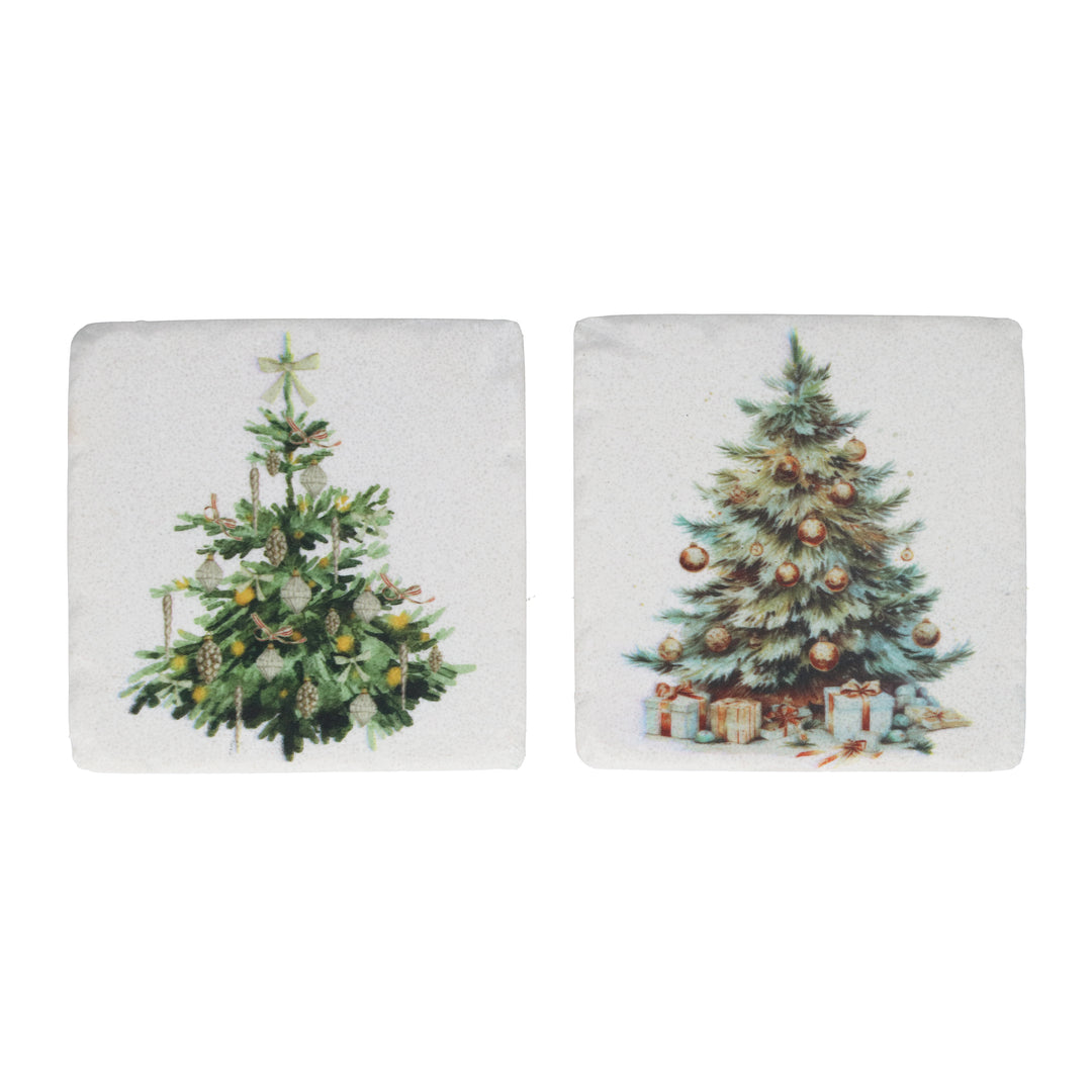 Gisela Graham Resin Christmas Tree Coaster | Assorted Designs