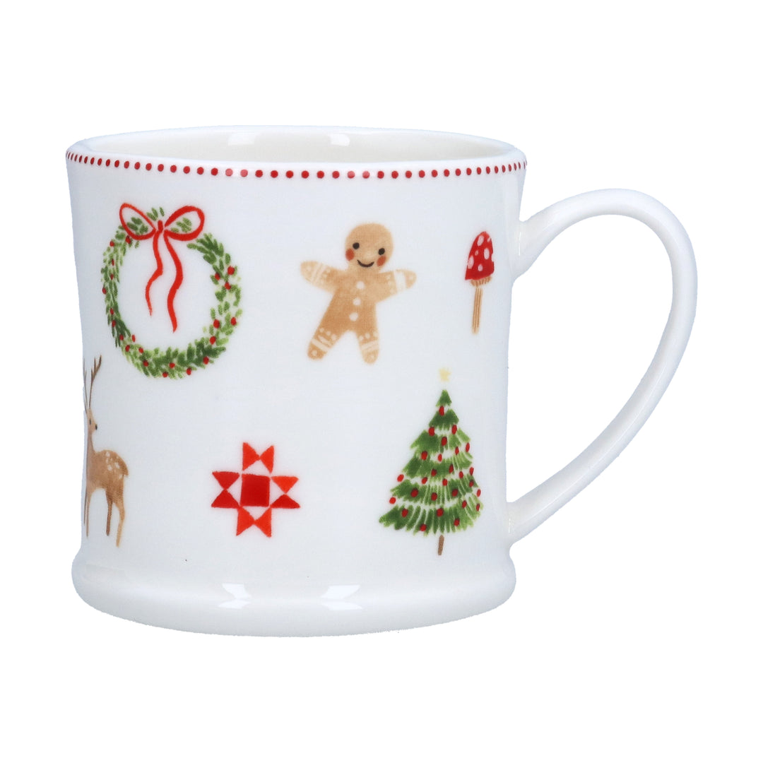Stoneware Mini Mug - Nordic Icons Christmas Decoration
