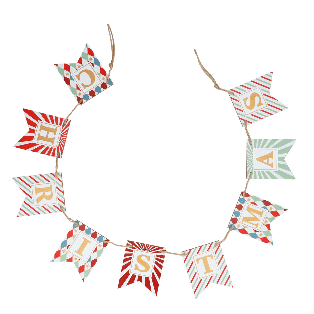 Circus Christmas Wood Garland 126cm