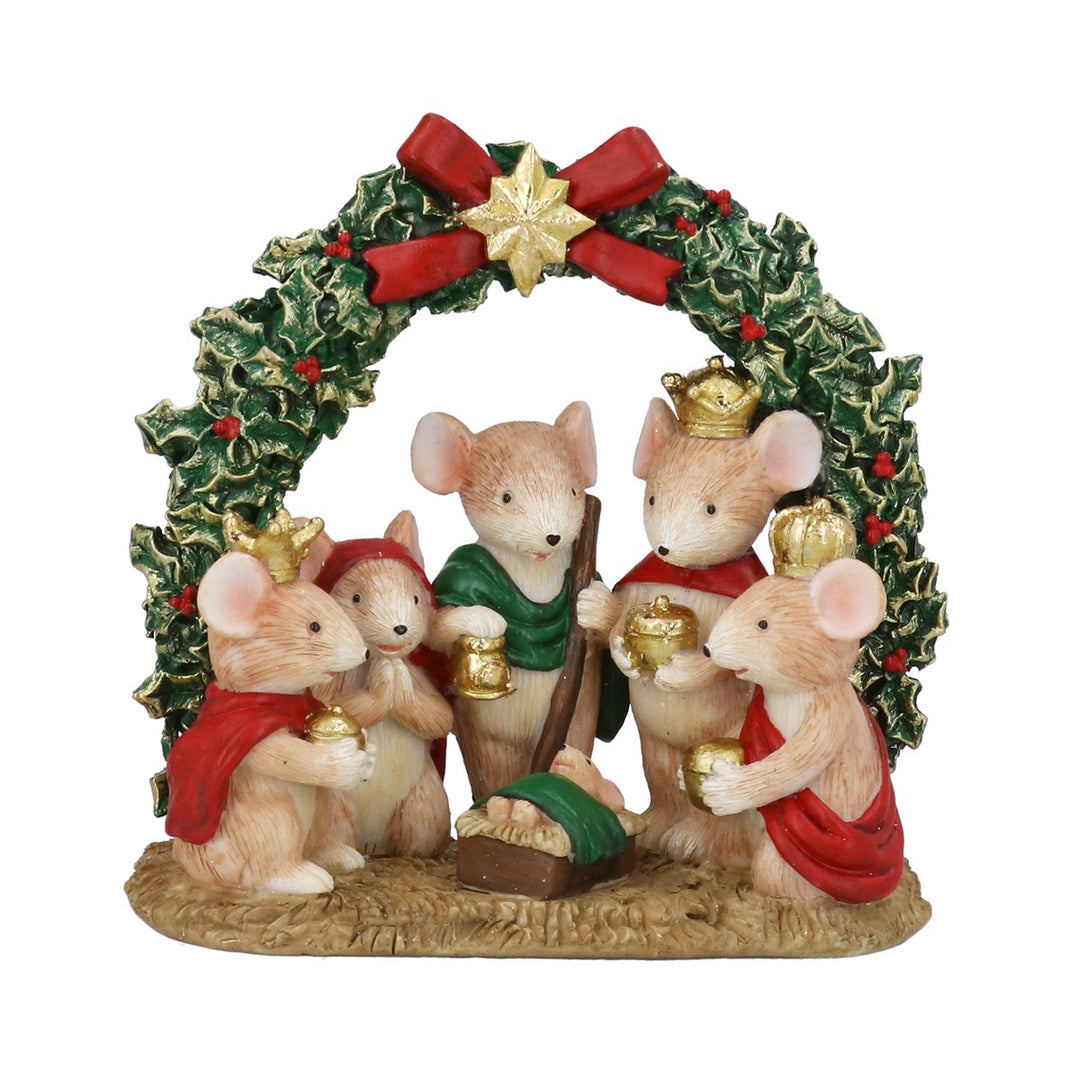 Mice Nativity Resin Christmas Ornament 13cm