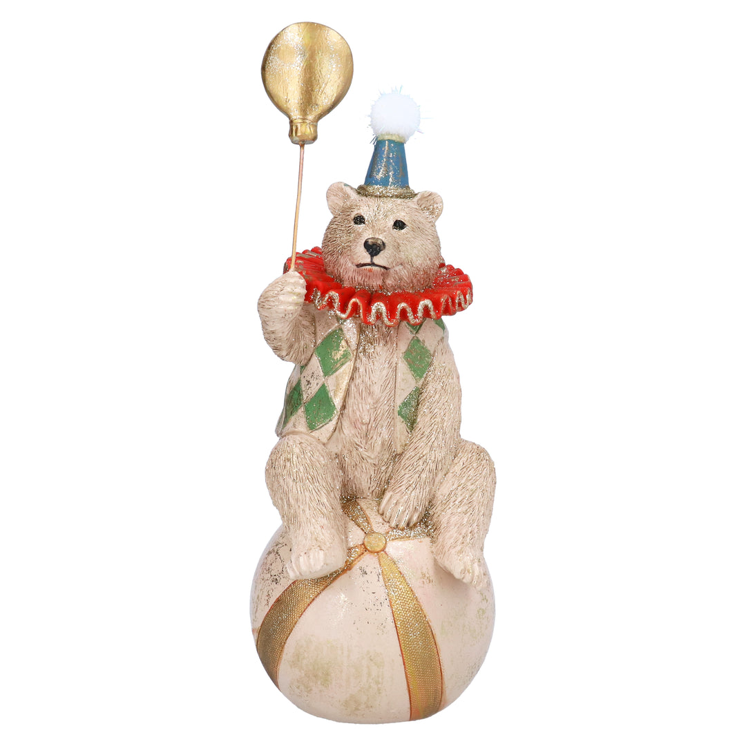 Circus Bear on Ball Resin Christmas Ornament 23cm