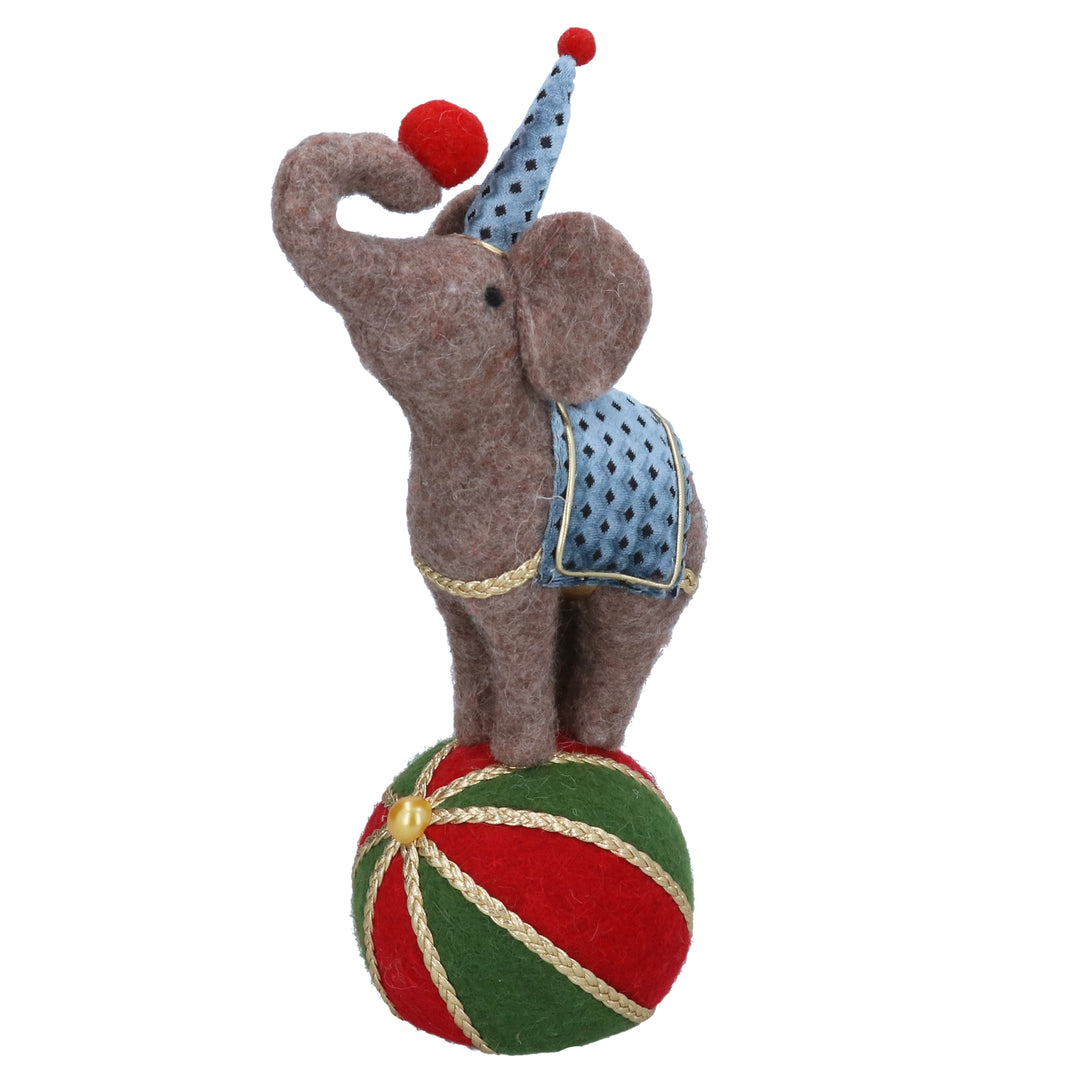 Elephant on Ball Fabric Christmas Ornament 29cm