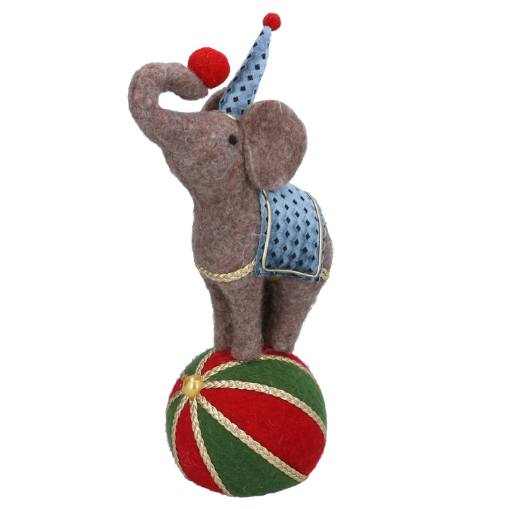 Elephant on Ball Fabric Christmas Ornament 29cm