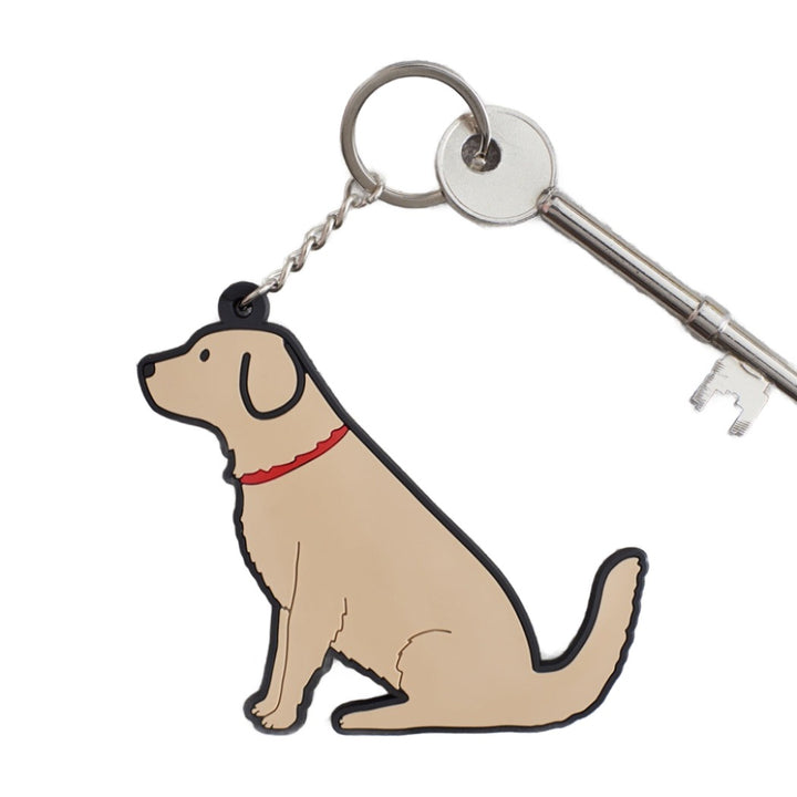 Golden Retriever keyring by Sweet William, featuring a detailed golden retriever dog charm, perfect for keys or bags.