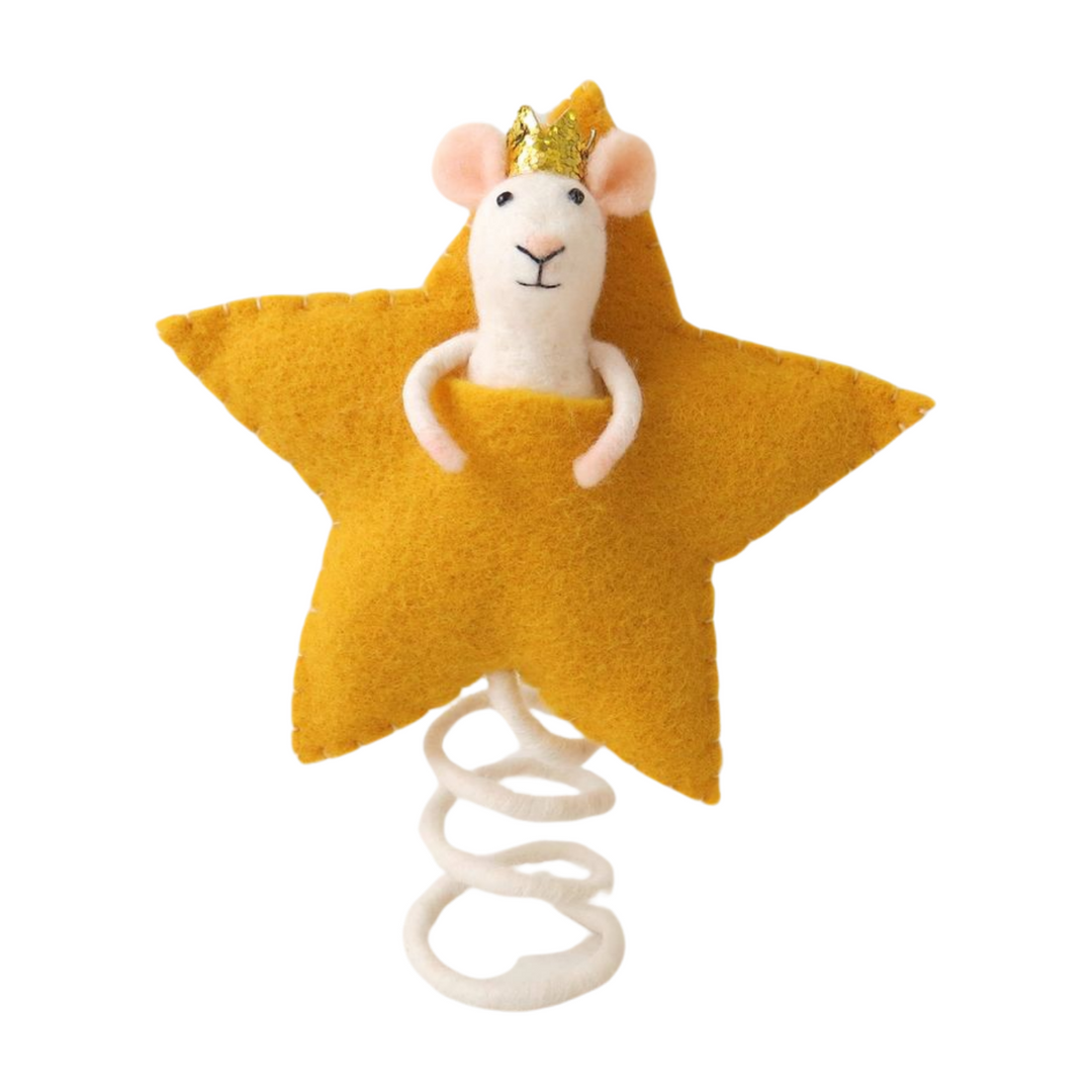 Felt Mouse in Star Tree Topper